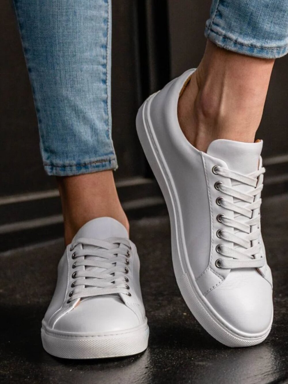 Thursday Boot Co. Handcrafted White Leather Sneakers Women's Size 6